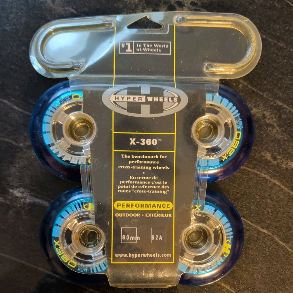 HYPER WHEELS  Inline Skate Rollerblade WHEELS, Set Of 4 80mm 82A,